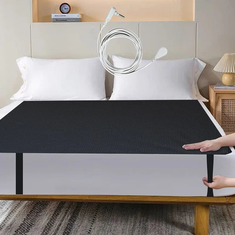 Grounding Leather Mattress Grounding Sleep Mat Conductive Leather Earthing Mattress Pad for Better Sleep Reduce Stress