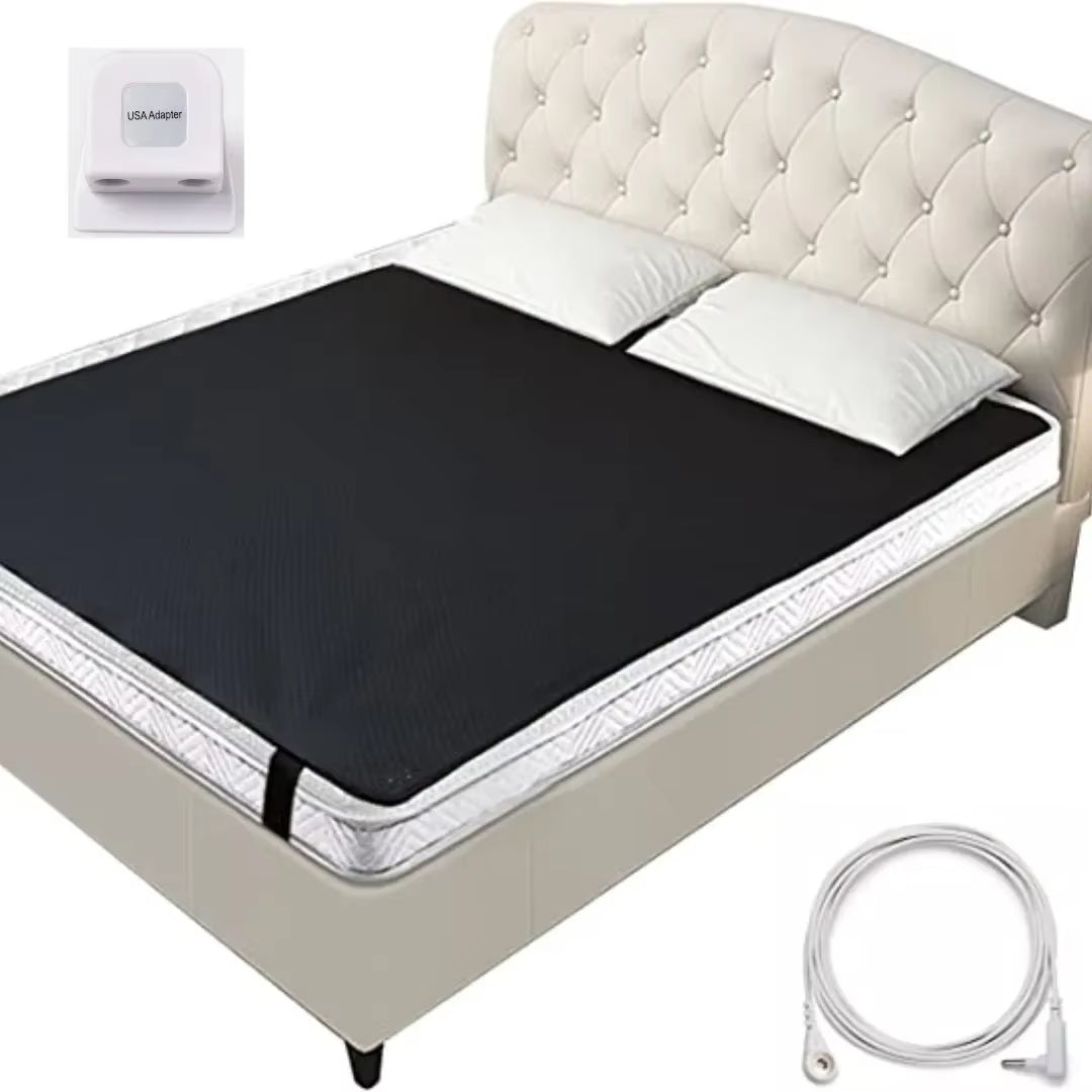 Grounding Leather Mattress Grounding Sleep Mat Conductive Leather Earthing Mattress Pad for Better Sleep Reduce Stress